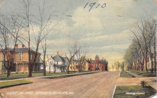 Q22 - 9980,  West On Ohio Street,  Butler,  Mo. ,  1910 Postmarked.  Postcard.