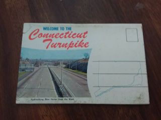 Welcome Connecticut Turnpike Postcard Folder