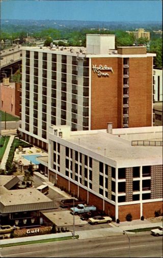 Holiday Inn Dayton Ohio Oh Pool Gulf Gas Station Dated 1975