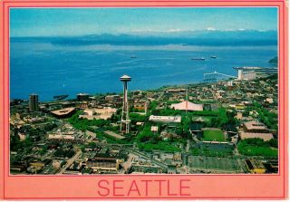 Aerial View Of Seattle,  Washington Postcard - Posted 1982
