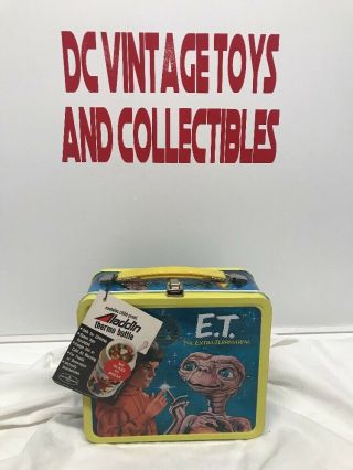 Wow Vintage E.  T.  Extra Terrestrial Metal Lunchbox & Thermos W/ Tags