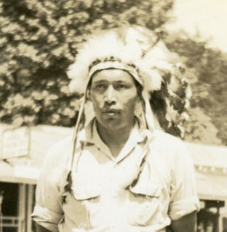 VINTAGE PHOTO NATIVE AMERICAN MAN - CHEROKEE INDIAN RESERVATION - CHEROKEE,  NC 2