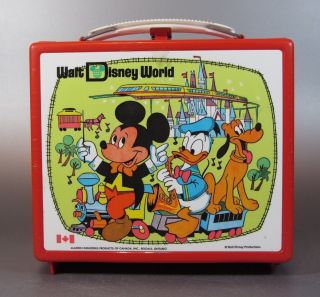 Vintage Lunch Box Walt Disney World Plastic Lunchbox 1980 
