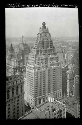 1929 Paramount Building Manhattan Nyc York City Old Photo Negative 695b