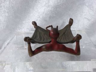 Antique Russell & Erwin Bronze Devil Card Tray/Ashtray 5