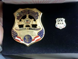 Rare Us Secret Service Issue Inauguration Police Badges 2013 Barack Obama 2 Term