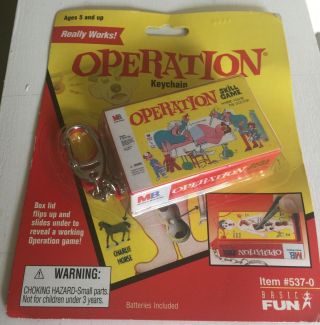 Operation Game Vintage Novelty Mini Keychain 1998 Hasbro Basic Fun