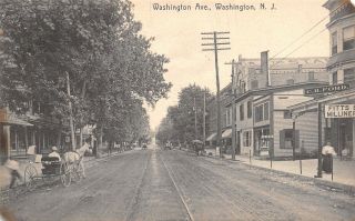 Washington Jersey Washington Avenue Cr Ford Fitts Millinery 1912 B&w Pc