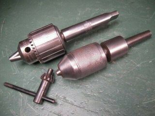 Old Vintage Machinist Tools Machining Premium Drill Chucks Pair