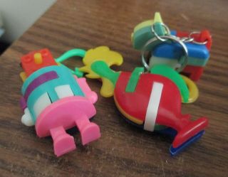 Vintage Plastic Keychain Puzzles From Mexico