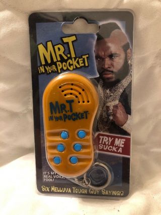 Mr.  T In Your Pocket Keychain 6 Helluva Tough Guy Sayings Autograph In Gold