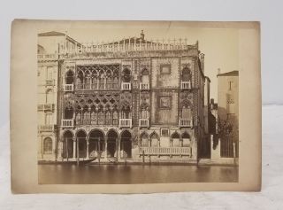 Antique Vintage Early Photograph Italy Venice Palazzo Detto Ca Doro Grand Tour