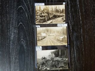 Real Photo Postcard:three Oregon Train & Railroad.  (total: 3 Items)