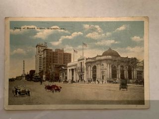 Vintage 1916 View Of Broad Street Augusta Georgia Postcard