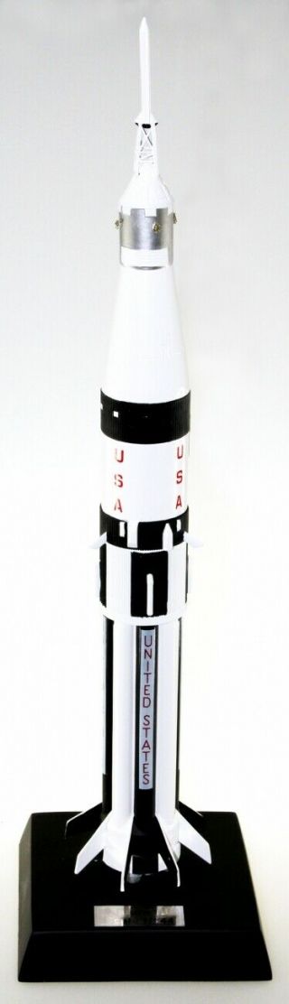 Nasa Saturn 1b Apollo Rocket With Capsule Model Desk Display Space 1/72 Mc Moon