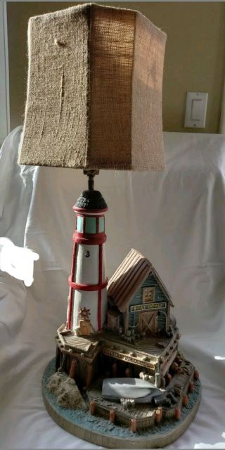 Apsit Bros Of Calif 1978 Lighthouse Nautical Lamp Rare Vintage Collectible