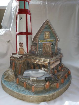 APSIT BROS OF CALIF 1978 Lighthouse Nautical Lamp Rare Vintage Collectible 2