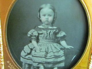 Cute Little Girl On A Chair Ambrotype Photo By Edward Dunshee Of Fall River Mass