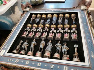 Franklin Heroes Of The North And South Chess Set