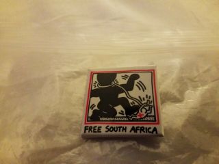 Rare Keith Haring 1985 Untitled South Africa Pin