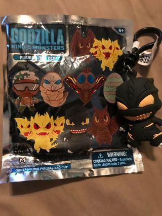 Atomic Godzilla Exclusive A King Of The Monsters Figural 3d Collectors Bag Clip