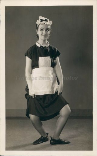 1940s Young Girl Smiling Rare Antique