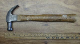 Old Tools,  Vintage Plumb Leader Curved Claw Hammer,  1lb.  4.  5oz. ,