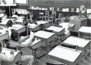 1963 Wire Photo Black And White Children At Integrated School In Cincinnati Ohio