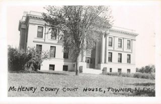 Lpss40 Towner North Dakota Mchenry County Court House Postcard Rppc
