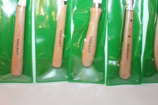 Vintage WOODCRAFT Set of 10 Wood Carving Tools Chip Hand Knives Chisels 8