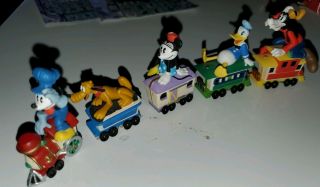 1998 Hallmark Ornaments Mickey Mouse Express Train Set Disney Merry Miniatures