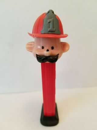 Vintage Pez Fireman With Mustache No Feet 3.  4 Stem