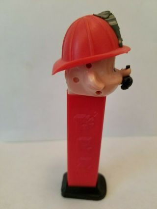 Vintage Pez Fireman with mustache No Feet 3.  4 stem 2