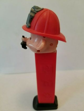 Vintage Pez Fireman with mustache No Feet 3.  4 stem 4