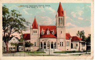 Methodist Episcopal Church South,  Bern,  Nc Postcard - Postally 19??