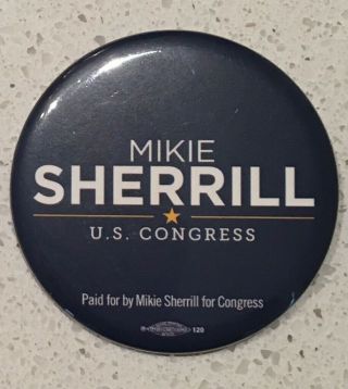 2018 Mikie Sherrill Jersey Democrat Congress Button