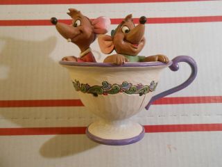 Jim Shore Disney Traditions Cinderella Jaq And Gus Tea For Two Figurine