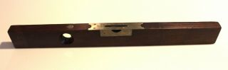 Antique Hall & Knapp Wood And Brass Spirit Level - - Father/craftsman Gift