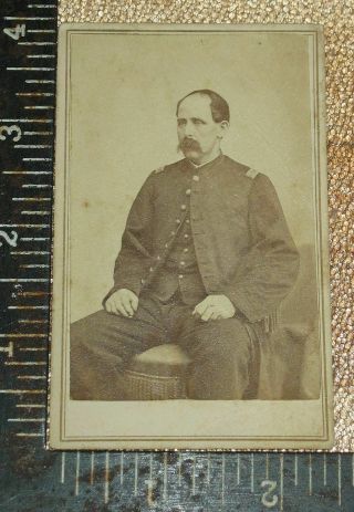 Cdv Civil War Captain Revenue Stamp Lawrence Mass.