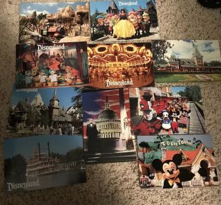 Disneyland Set Of 10 Postcards Never Been Written On Toon Town And Country Bears