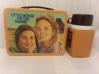 VINTAGE 1978 Nr.  LITTLE HOUSE ON THE PRAIRIE METAL LUNCHBOX & THERMOS 2