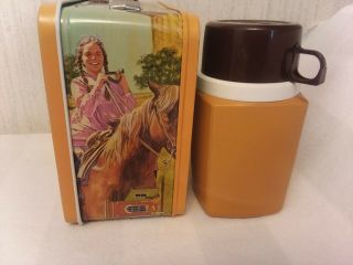 VINTAGE 1978 Nr.  LITTLE HOUSE ON THE PRAIRIE METAL LUNCHBOX & THERMOS 3