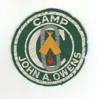 Camp John A.  Owens 1930s Felt Firecrafter Firecrafters
