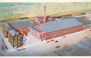 Warren Ohio 1950s Postcard The Peerless Electric Company Motors Fans Blowers