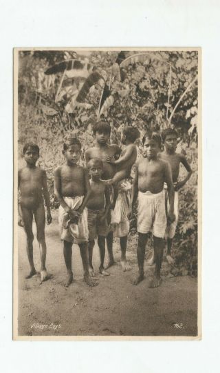 Village Boys In Villages Near Calcutta India Postcard