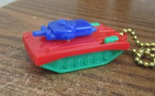 Vintage Army Tank Plastic Keychain Puzzle Made By Peter Pan In Great Britain