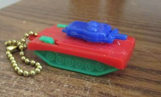 Vintage Army Tank Plastic Keychain Puzzle Made by Peter Pan in Great Britain 2