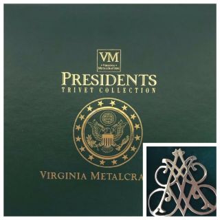 Authentic Rare Virginia Metalcrafters President Andrew Jackson Trivet