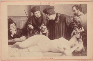 Cabinet Card Switzerland Famous Painting Anatomy Medical Nude Paitning
