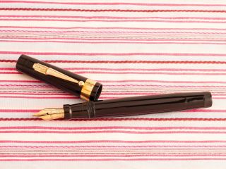 Vintage MABIE TODD SWAN Leverless DELUXE Senior 18K Gold Hallmarked Fountain Pen 7